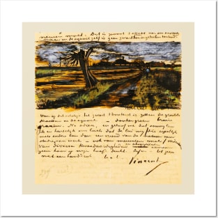 Vincent Van Gogh - Letter to Theo with Willow Posters and Art